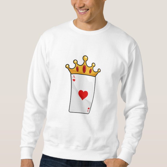 Hearts Ace with Queen Crown Sweatshirt (Front)