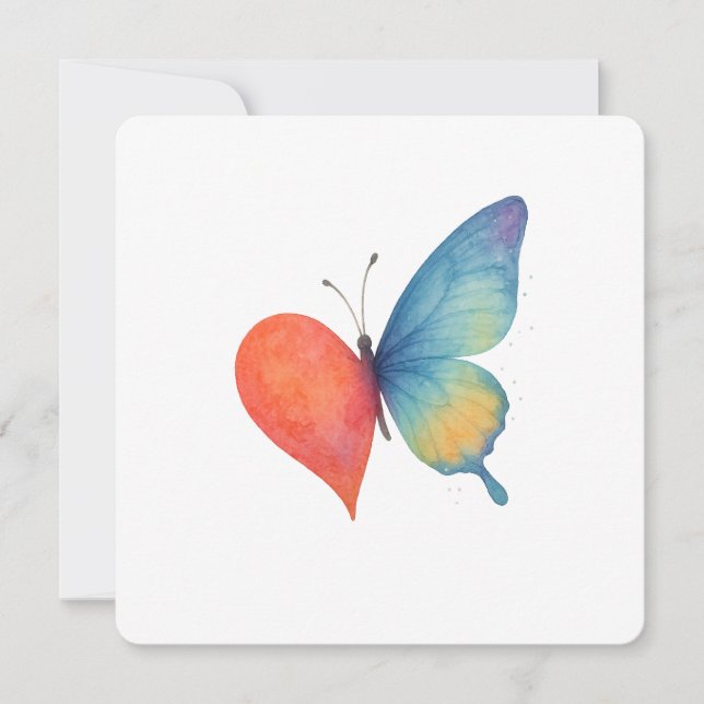 Heart's aflutter  invitation (Front)