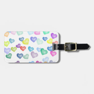 Hearts Aflutter (Patterned Hearts) Luggage Tag