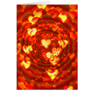 Hearts Aglow Candlelit with Custom Text Interior