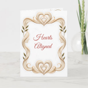 Hearts Aligned Romantic Love Greeting Card