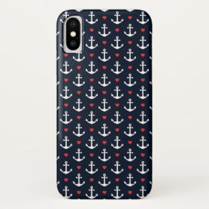 Hearts And Anchors Pattern Case-Mate iPhone Case