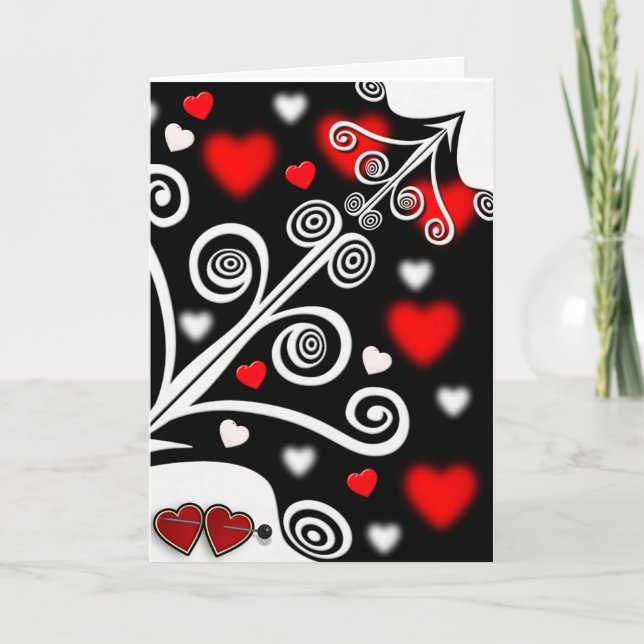 Hearts And Arrows 1 Valentine's Day Card (Front)