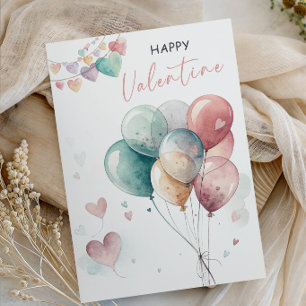 Hearts and Balloons Valentine's Day Party Invitation