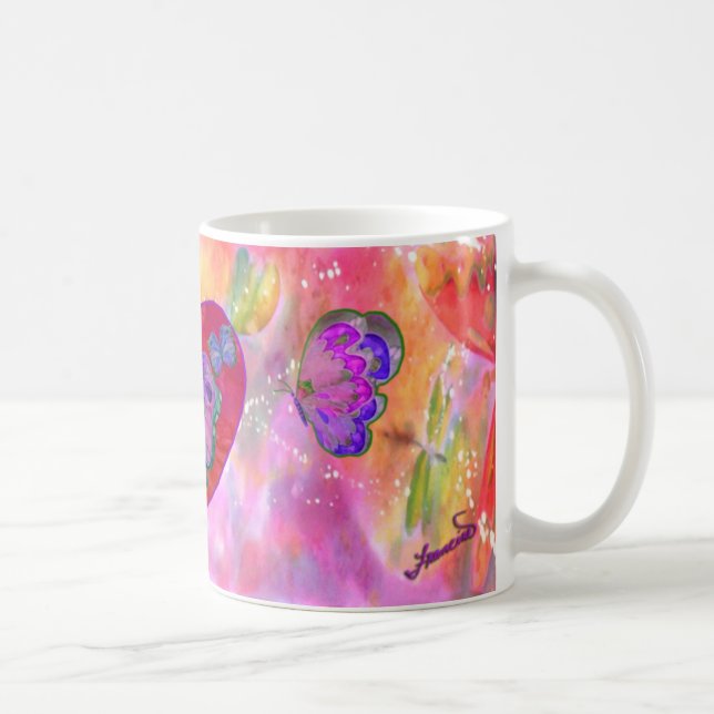 Hearts and Butterflies Mug (Right)