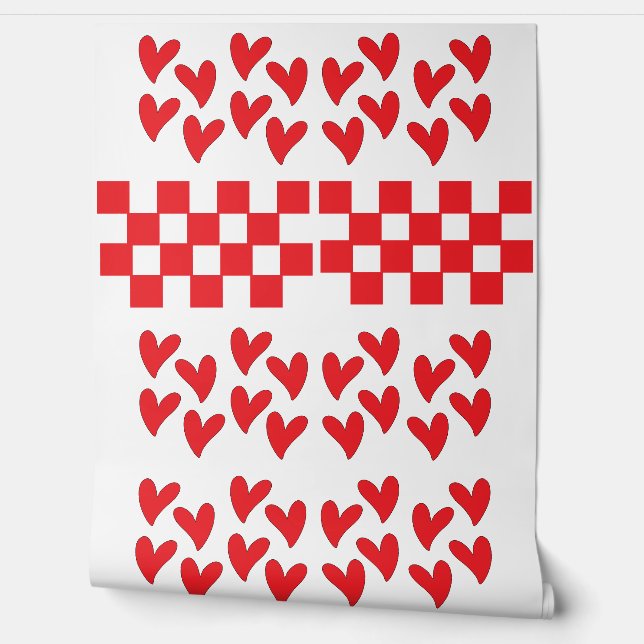 Hearts and Checkers squares Wallpaper (Unrolling)