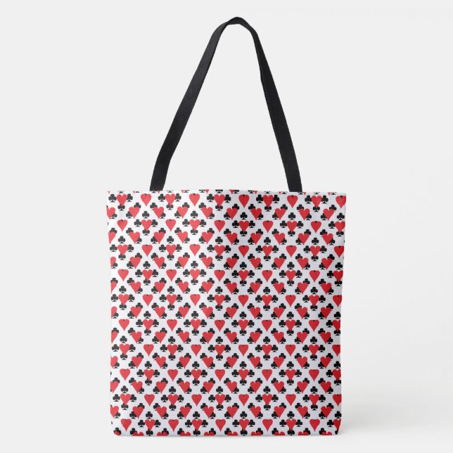 Hearts and Clubs pattern Tote Bag (Front)