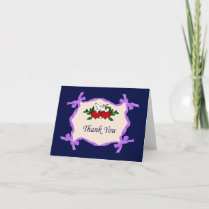 Hearts And Dove Thank You Card