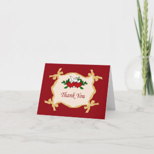 Hearts And Dove Thank You Card