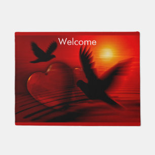 Hearts and Doves Doormat