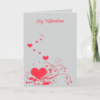 Hearts And Elegant Curling Flourishes Minimal