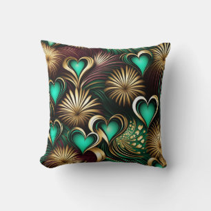 Hearts and Fireworks Designed Cushion