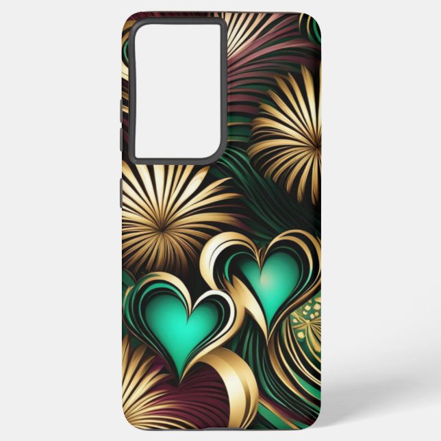 Hearts and Fireworks Otterbox Case (Back)