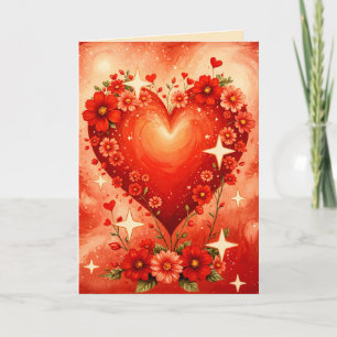 Hearts and Flowers Card