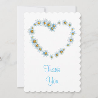 Hearts and Flowers Elegant Thank You Card