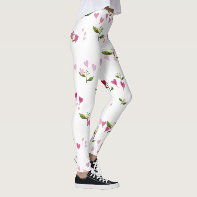 Hearts and Flowers Leggings (Right)