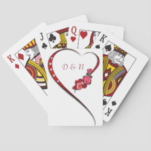 Hearts and flowers playing cards