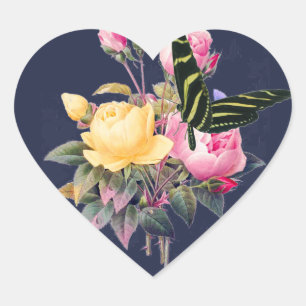 HEARTS AND FLOWERS Sticker