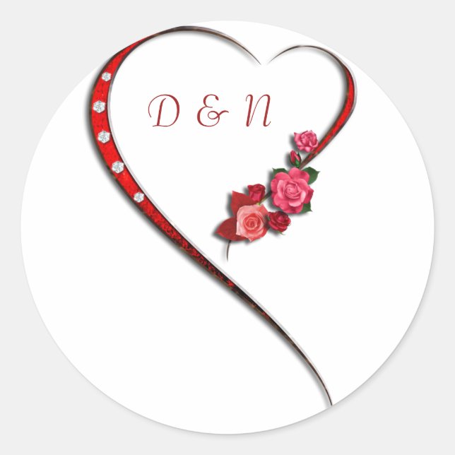 Hearts and flowers stickers (Front)