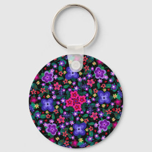Hearts and Flowers Two Designs Boho Beautiful  Key Ring