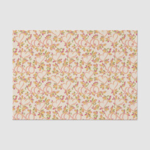 Hearts and Flowers Valentine's Decoupage Tissue Paper