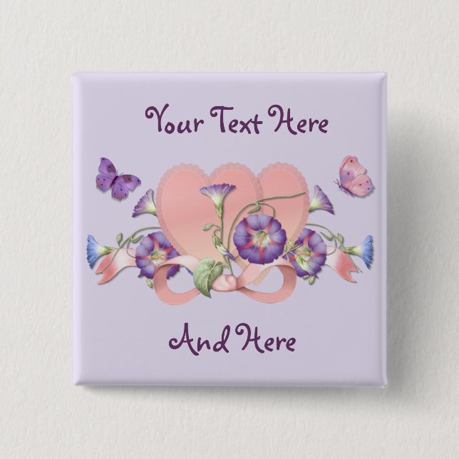 Hearts and Glory 15 Cm Square Badge (Front)