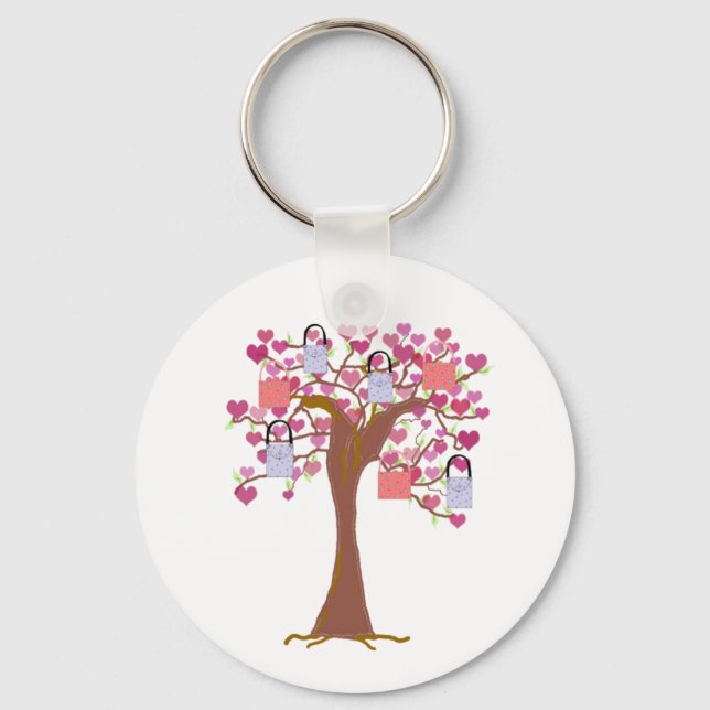 Hearts and Handbags Keychain (Front)