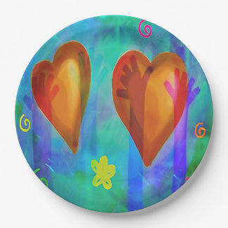 Hearts and Hands Celebrate Paper Plate