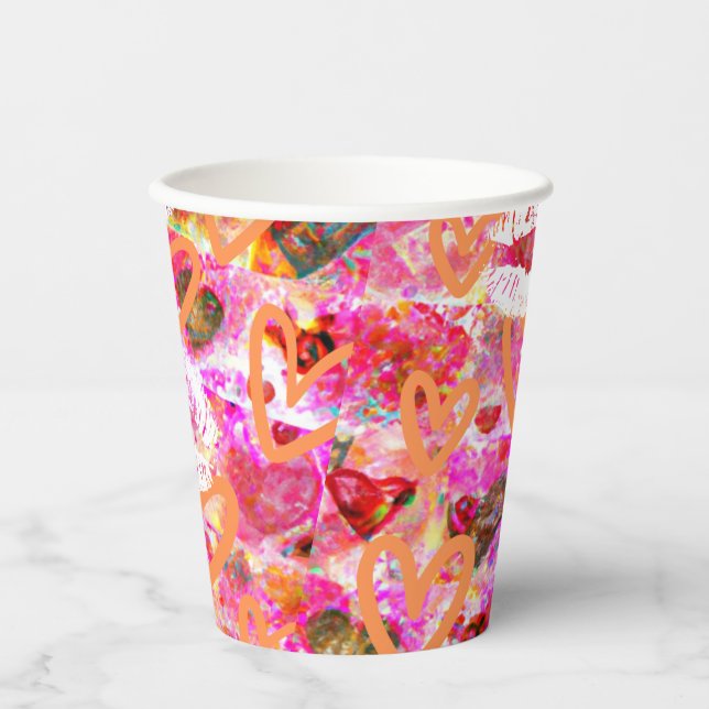Hearts and Lips Paper Cups (Front)