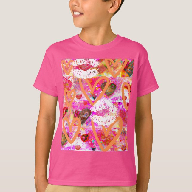 Hearts and Lips T-Shirt (Front)