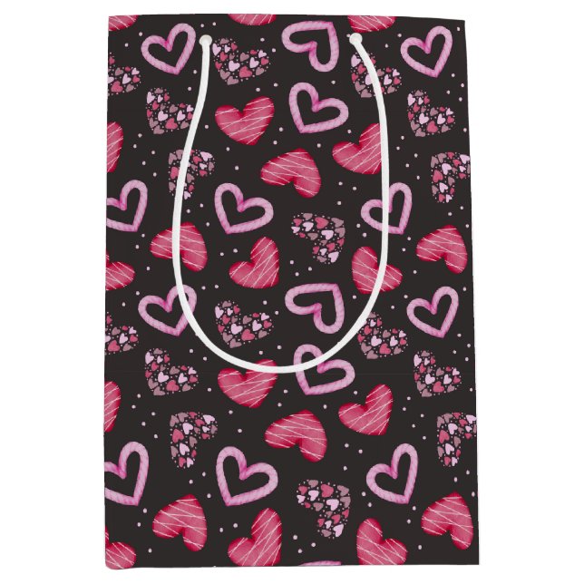 Hearts and Love Medium Gift Bag (Front)