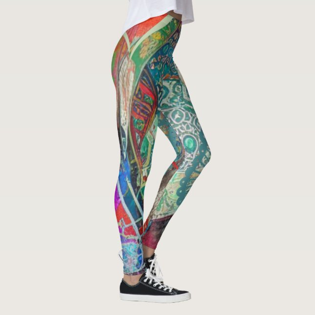 Hearts and Paisley Leggings (Right)