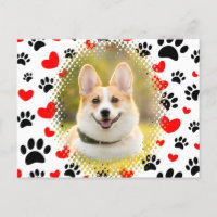 Hearts And Paw Prints Dog Frame