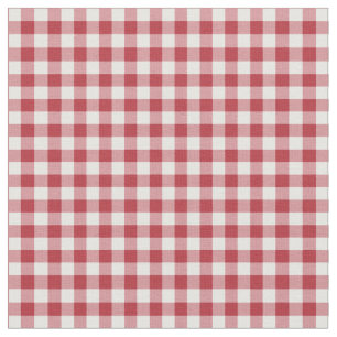 Hearts and Roses Red Check Gingham Fabric