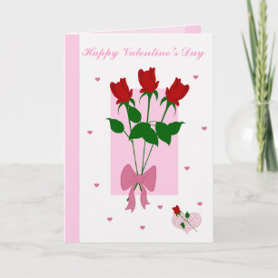 Hearts And Roses Valentine’s Day Card