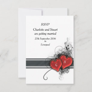 Hearts and Scrolls RSVP Card
