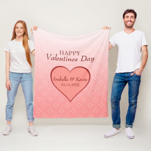 Hearts And Stars Fleece Blanket