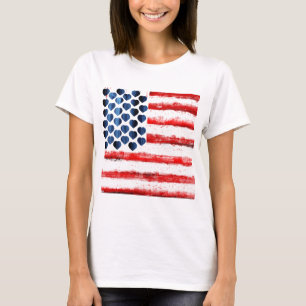 hearts and stripes,american flag.LOVE AMERICA T-Shirt