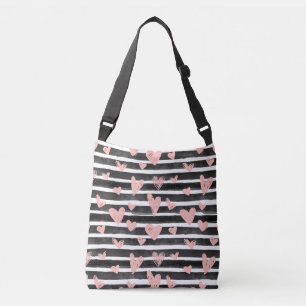 Hearts and Stripes Crossbody Bag