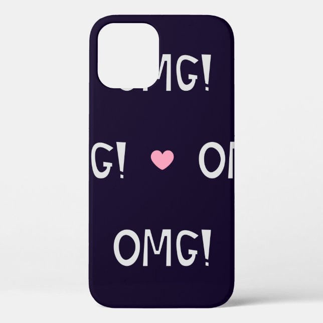 Hearts and the letterings seamless pattern Case-Mate iPhone case (Back)
