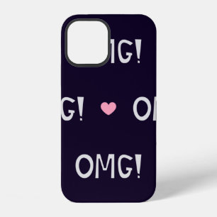 Hearts and the letterings seamless pattern iPhone 12 case