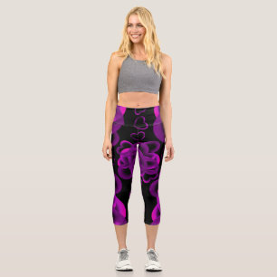 Hearts Aplenty Pattern Capri Leggings