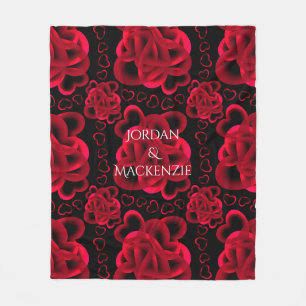 Hearts Aplenty Pattern Fleece Blanket