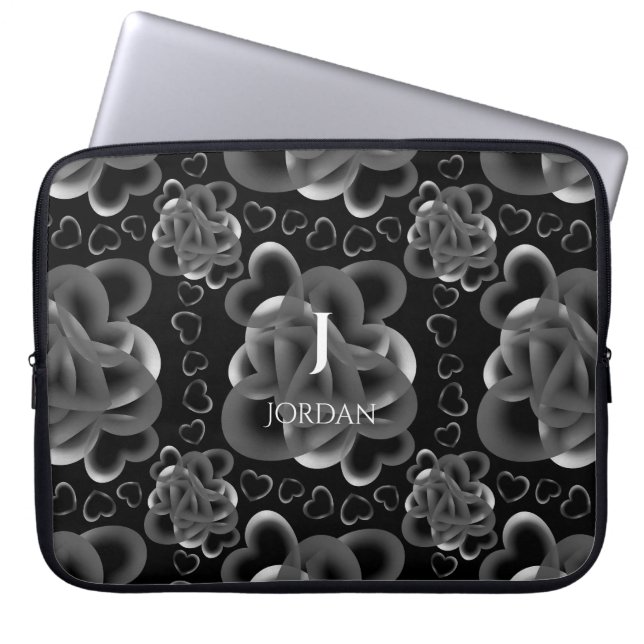 Hearts Aplenty Pattern Laptop Sleeve (Front)