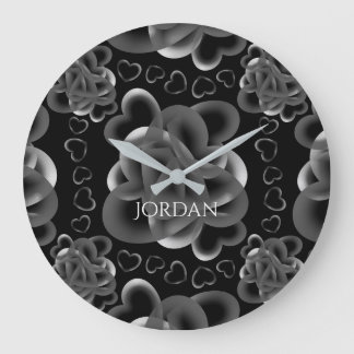 Hearts Aplenty Pattern Large Clock