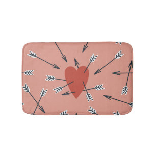 Hearts arrows hand-made. bath mat