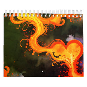 Hearts Art Calendar