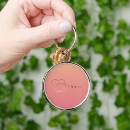 Hearts at Home: Sunset Gradient Ombre Key Ring
