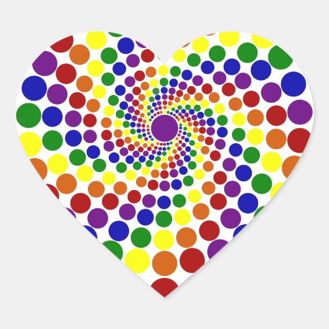 Hearts Awhirl Sticker (Front)