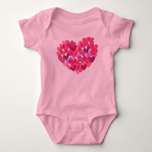 Hearts Baby Bodysuit (Front)